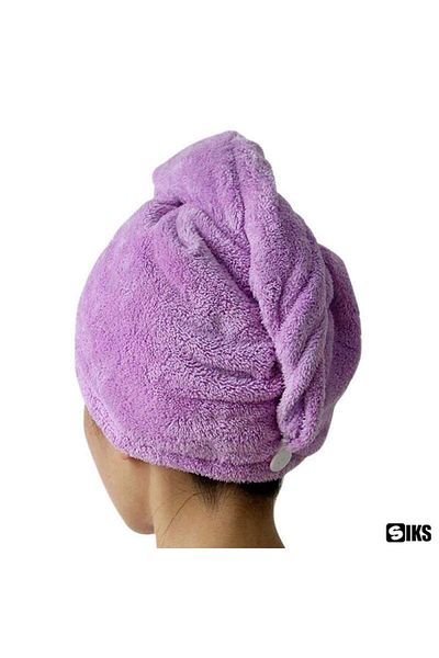 SIKS Microfiber Head Turban Towel For Long Hair, Quick Drying, Size 60 x 20 cm, Purple