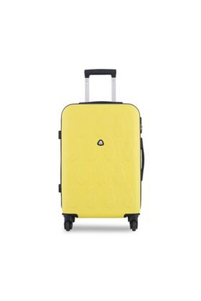 Semi Line valiză mare pentru femei T5619-6 galbenă