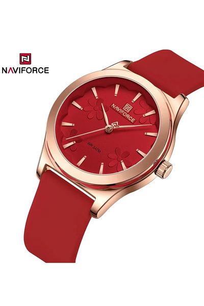 Naviforce Women's Fashion Watch, Silicone Waterproof All-Time Touring Women's Quartz Watches