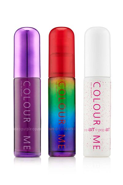 Colour Me Men's perfume gift set Colour Me White, Silver, Black, Milton-Lloyd Fragrances, 3 x 50 ml