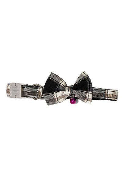 Ropet Bow Tie Collar for Dogs, with Bell, 27-37cm/15mm, Black, Ropet