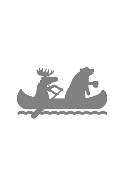 Reysa Tasarım Canoe Car Sticker 17X17 cm Gray