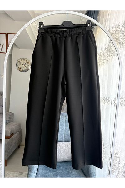 MODA EGE Wide Leg Scuba Pants