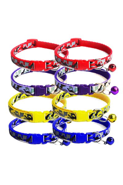 Ropet Set of 8 Ropet® collars, Adjustable, 18-32cm, Multicolor