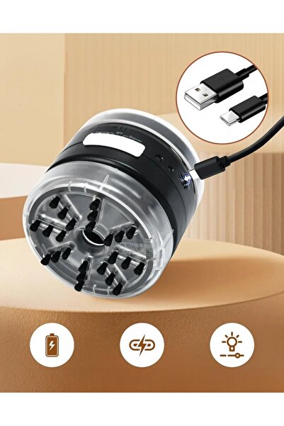 STN Lint cleaner with suction function Stn, ABS, black, 220 V, 8.5 x 8.5 x 8.8 cm