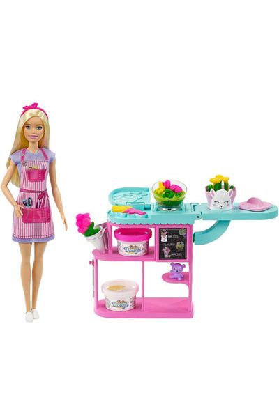 mattel Barbie Playset, Blonde Flower Girl Barbie Doll