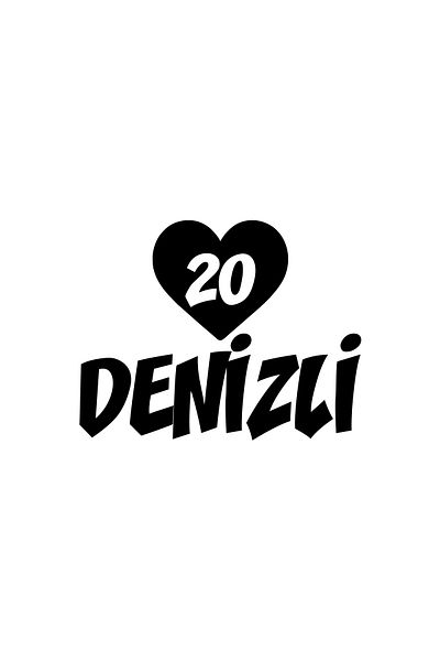 Reysa Tasarım Heart 20 Denizli Car Sticker 17X17 cm Black