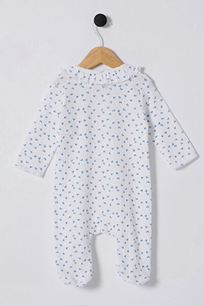 Tıfıl Libas U.S. Polo Baby Jumpsuit Usb2435 White-Blue