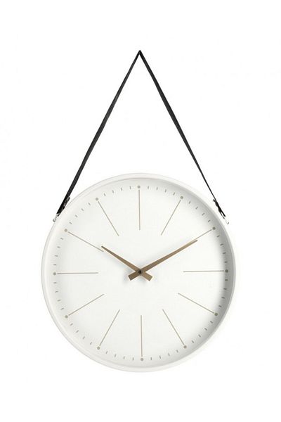 Bizzotto White and Gold Wall Clock Timely 40x6x66 cm