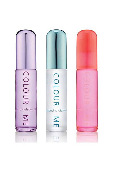 Colour Me Women's perfume gift set Colour Me Violet, Diamond, Neon Pink, Milton-Lloyd Fragrances, 3 x 50 ml