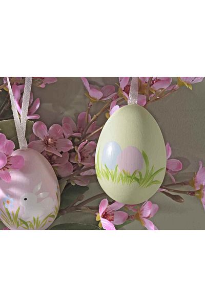 Decorer Set 12 decorative Easter eggs 4x6 cm