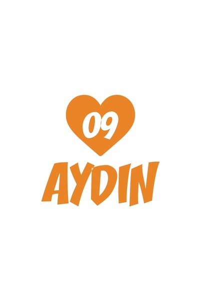 Reysa Tasarım ملصق سيارة على شكل قلب 09 آيدن مقاس 17 × 17 سم برتقالي