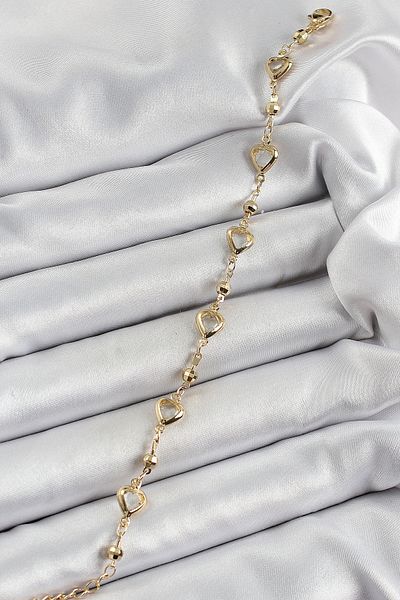 callerrons accessories Brass Transparent Heart Model Gold Color Zircon Stone Women's Bracelet - Ebj250605W34561