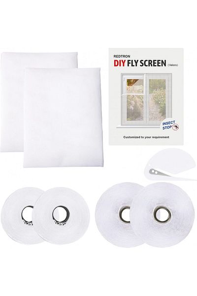 REDTRON Set of 2 Redtron mosquito nets, polyester, white, 130 x 150 cm