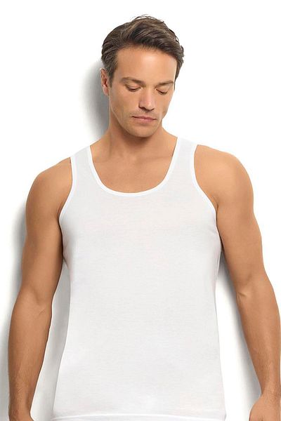Jiber Men's 6-Piece White Modal Cotton Undershirt 158