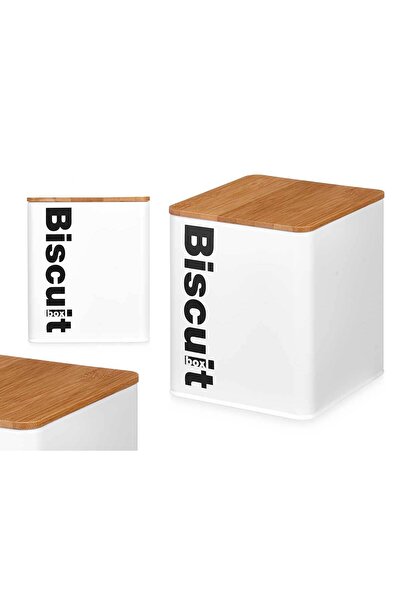 Arte Regale White metal biscuit box