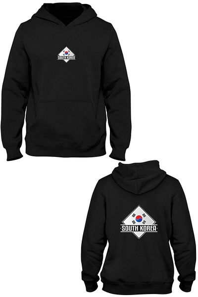 Pisa Art South Korea Front Back Printed Kangaroo Pocket Hooded Sweatshirt Bll2254