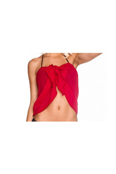 WildFashion Red semi-transparent beach scarf SW2552-3 Universal