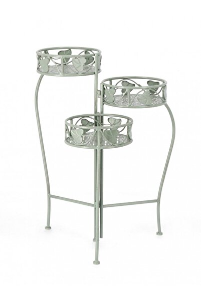 Bizzotto Flower stand green steel Harriet 22x65 cm