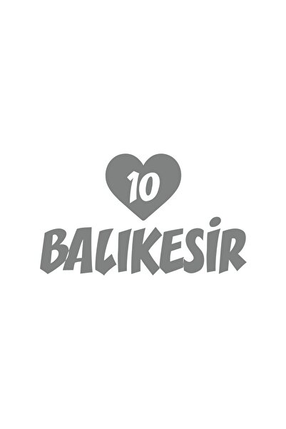 Reysa Tasarım ملصق سيارة على شكل قلب 10 باليسير مقاس 17x17 سم رمادي