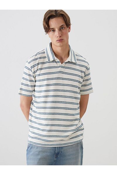 LC Waikiki Xside Polo Collar Striped Men's T-Shirt