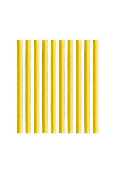 SIKS Set of 10 SIKS® flexible curlers for wet and dry hair, number 4, yellow color