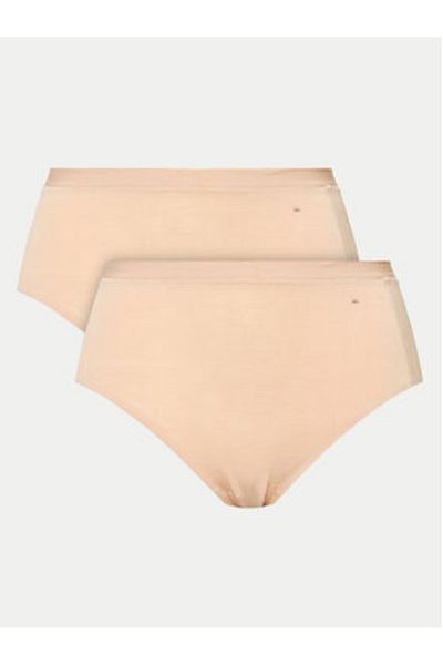 Triumph Women's Set of 2 pairs of classic high waist briefs 10214889 Beige