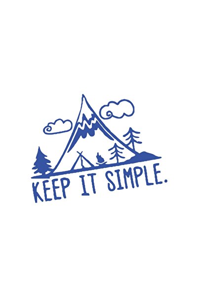 Reysa Tasarım ملصق سيارة للتخييم من كيب إت سيمبل مقاس 17 × 17 سم باللون الأزرق