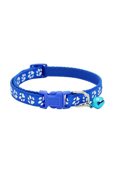 Ropet Adjustable collar with bell for dogs and cats, 18-32cm/1cm, Blue, Ropet