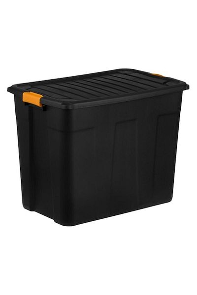 OEM Storage Box, Clamped Model, 120L Capacity, Black, Durable Plastic