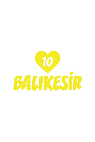 Reysa Tasarım ملصق سيارة على شكل قلب 10 باليسير مقاس 17x17 سم أصفر