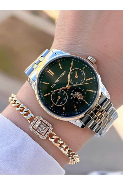 U.S. Polo Assn. U.S.Polo Assn Steel Cord Inner Functions Active 5 Atm 2 Years Warranty Women Wrist Watch Ua.2076.S04