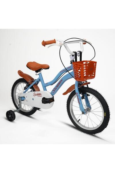 SARİSSA BİSİKLET Sarissa Vintage 16 Jant Çocuk Bisiklet 4 ve 7 Yaş Çocuk Bisikleti Yeni Sezon Aksesuarlı Pastel Mavi