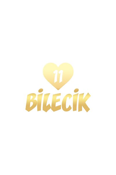 Reysa Tasarım Heart 11 Bracelet Car Sticker 17X17 cm Gold
