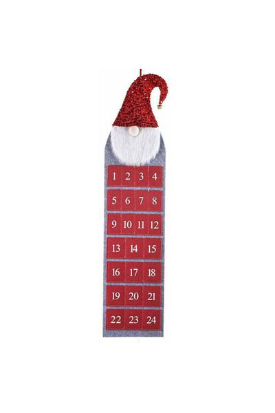 Decorer Advent Calendar Santa Claus 24.5x104 cm