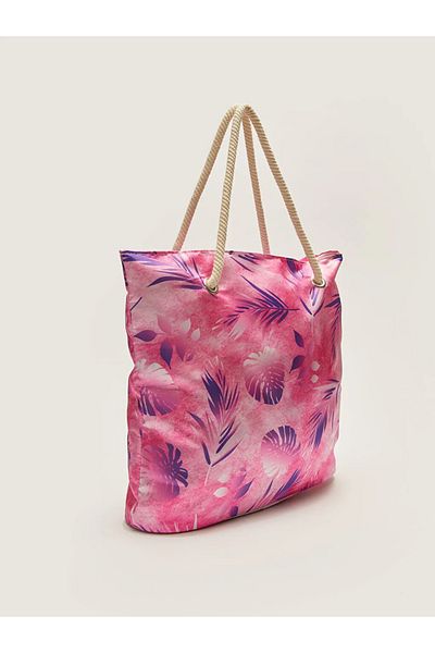 LC Waikiki LCW ACCESSORIES Γυναικεία τσάντα παραλίας με ροζ σχέδιο