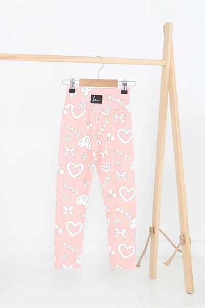 Butik Girl's Powder Printed Crested Leggings - 27202