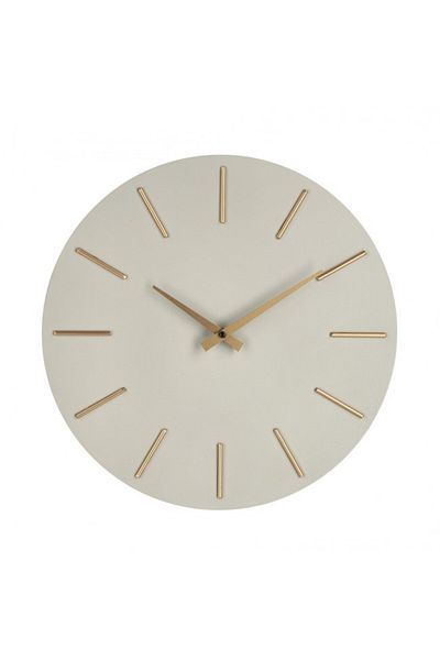 Bizzotto Wall Clock Beige Gold Timeline 40x5 cm