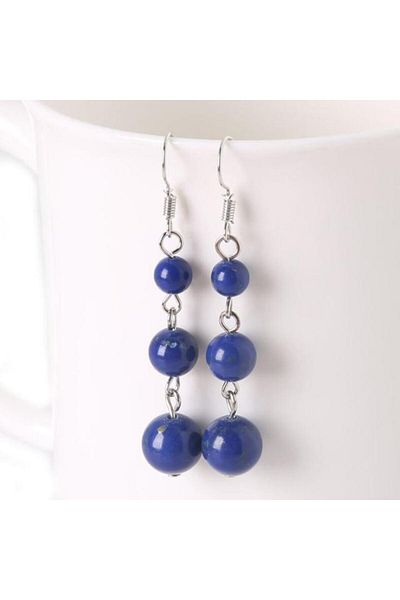 animis beauty Cercei Lapis Lazuli, bilute din pietre naturale semipretioase