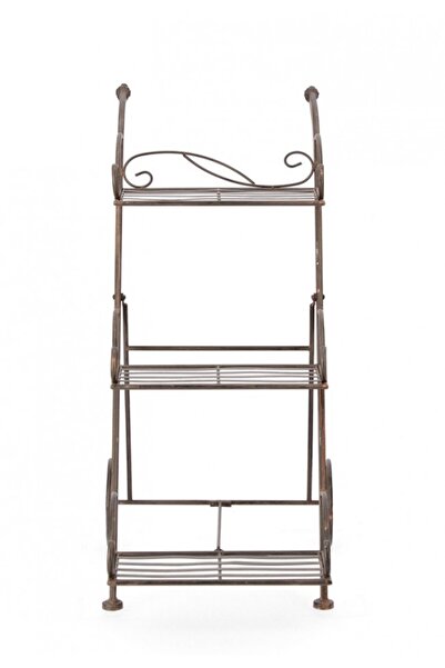 Bizzotto Suport pentru flori Melanie din oțel maro 54x34x78 cm