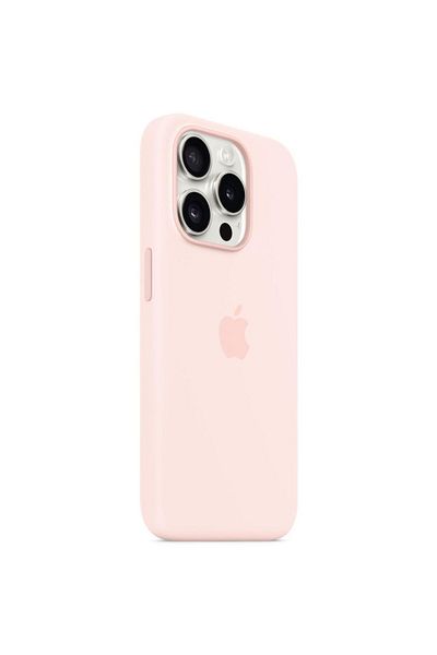 Apple Original Silicone Iphone 15 Pro Case, Magsafe, Light Pink