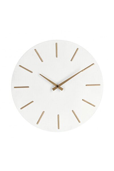 Bizzotto White gold wall clock Timeline 40x5 cm