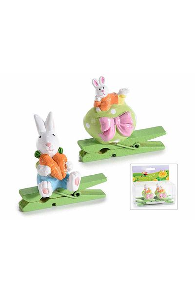 Decorer Set 4 Decorations Easter Rabbits 4.5x2.5x4.5 cm