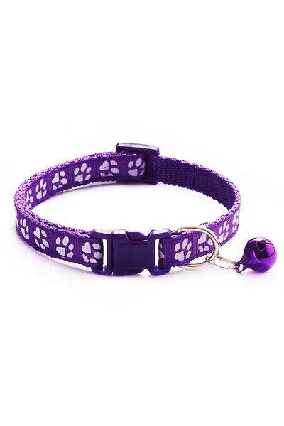 Ropet Adjustable collar with bell for dogs and cats, 18-32cm/1cm, Purple, Ropet