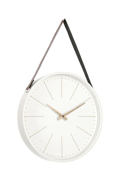 Bizzotto White and Gold Wall Clock Timely 40x6x66 cm