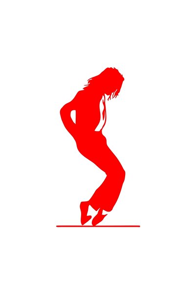 Reysa Tasarım ملصق سيارة مايكل جاكسون مقاس 17x17 سم باللون الأحمر