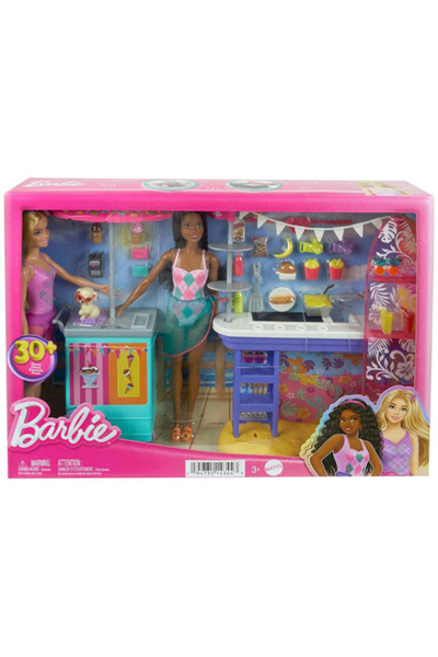 mattel Barbie Playset – Beach Walk, with Barbie Dolls “Brooklyn” & “Malibu”