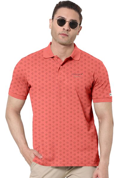 COLOR HUNT 100% Cotton Mens Collar Neck T- Shirt with Treding Prints