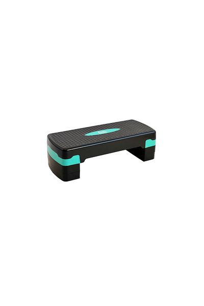 Fitli Stepper 68x28 cm, for fitness, aerobics and cardio, 3 height levels, Black-Turquoise