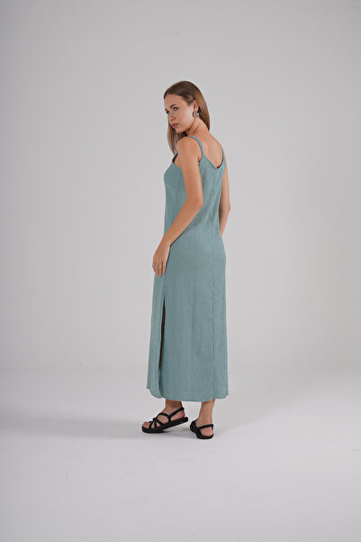 Rouge basıc Escobar Maxi Length Dress with Rope Straps